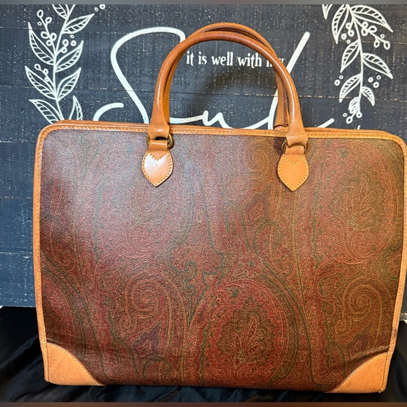 Authentic Rare Vintage Large Etro Paisley Tote (EUC) - Picture 1 of 9